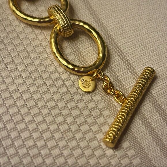 Brand New. $235 Julie Vos Link Bracelet color gold - Picture 7 of 9